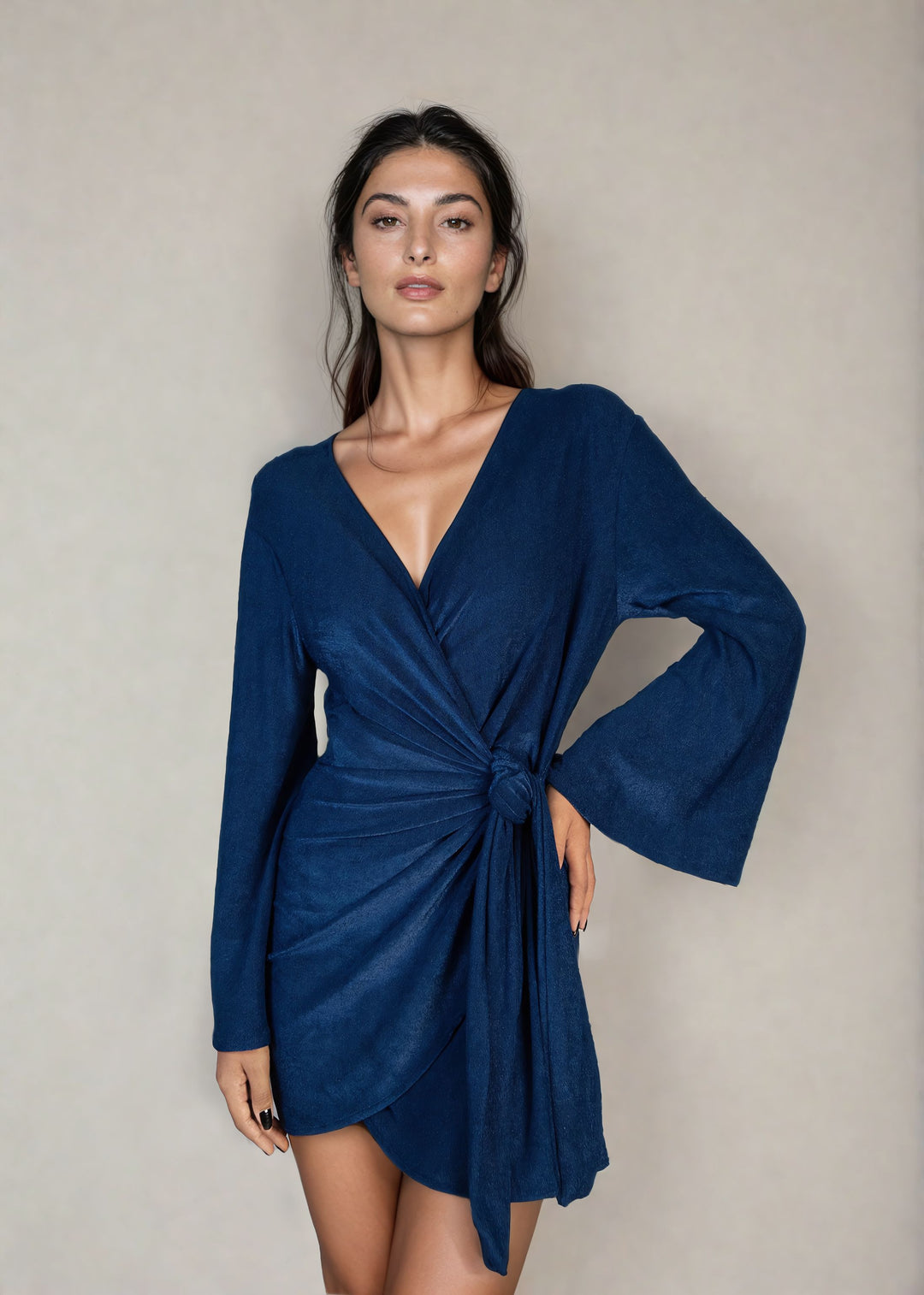 Vestido Celina - Atoalhado Deep Blue