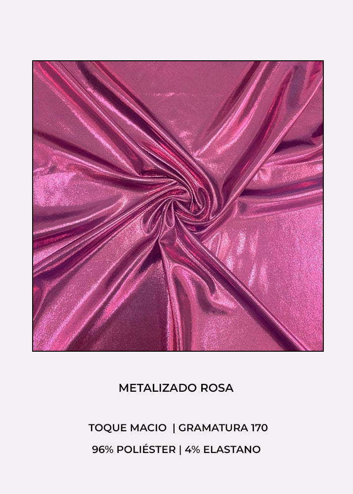 Top Estrella - Metalizado Rosa